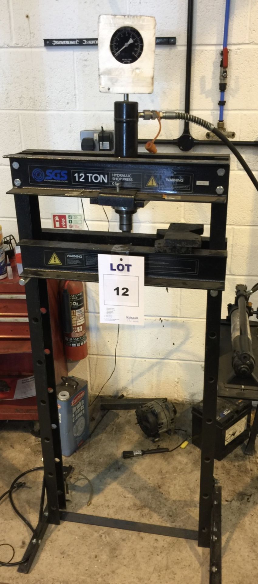 SGS SHHP 12 Ton Hydraulic Shop Press. Serial No: 00021D (Located In Minworth, Birmingham B76. - Image 4 of 5