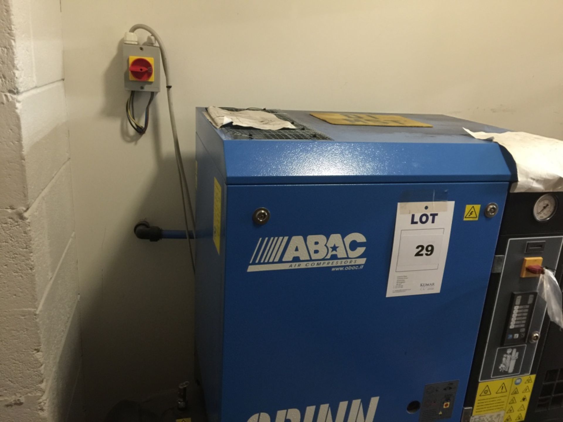 ABAC Receiver Mounted Air Compressor Type Spinn.E1110 270 Product NR 4152008073 Serial No. CAI682250 - Image 11 of 12