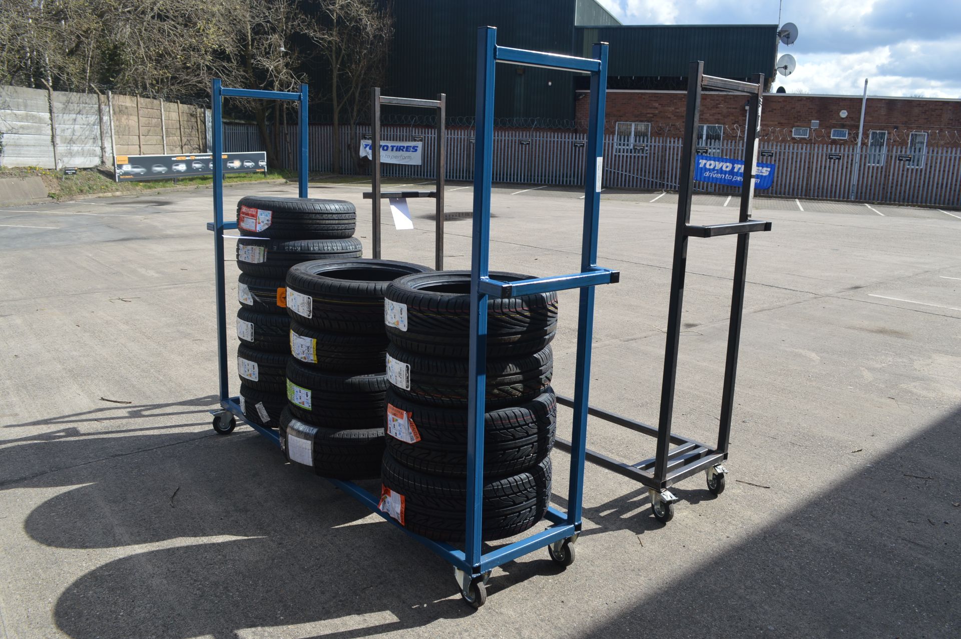 2: Fabricated Mobile U-Shape Tyre Storage Trollies Please Note: Does Not Include Tyres Shown in - Image 4 of 4