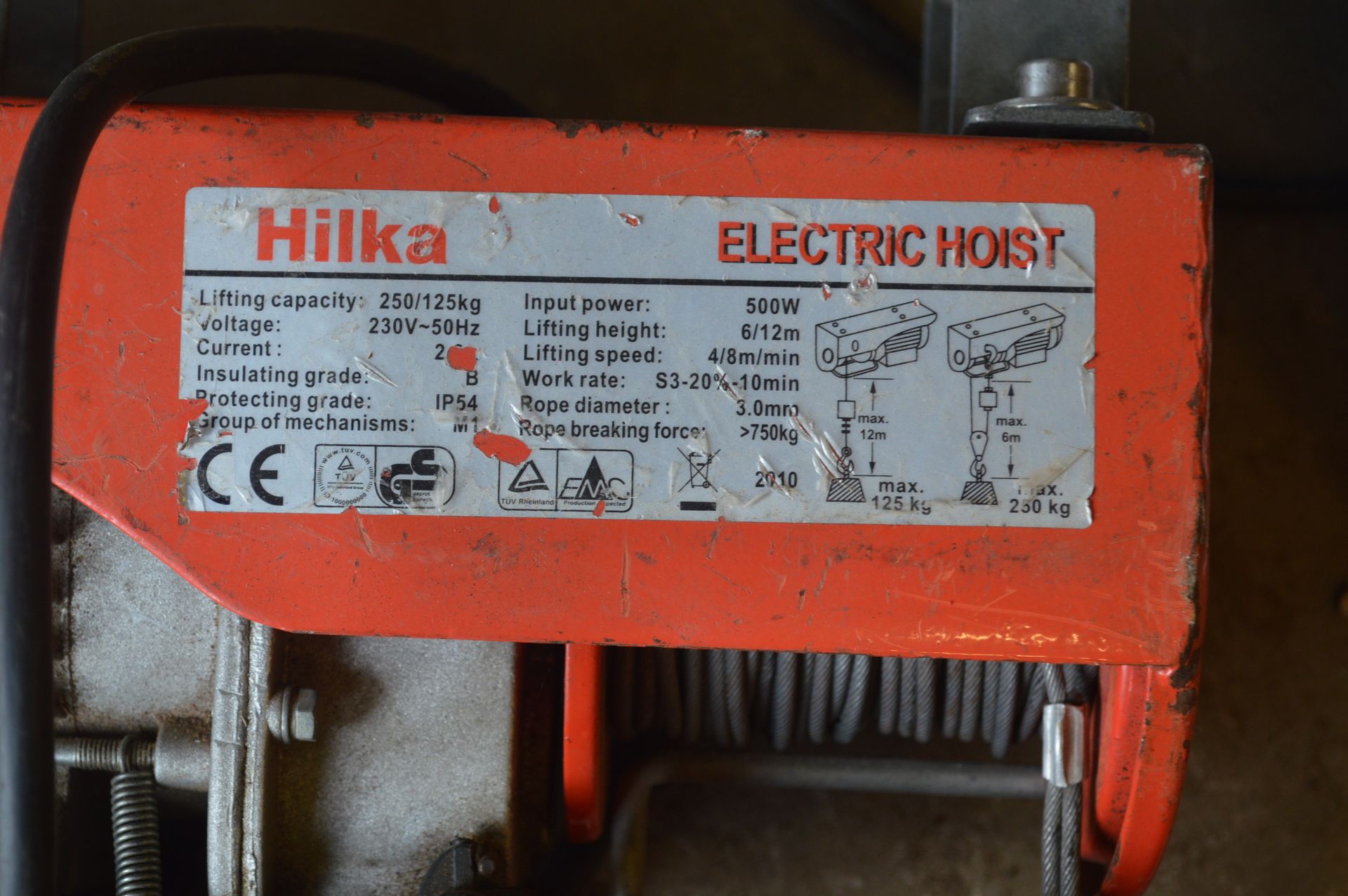2: Hilka Electric Hoist (Located In Lincoln LN1. Collection on 27th April 2016 by Appointment only) - Image 6 of 7