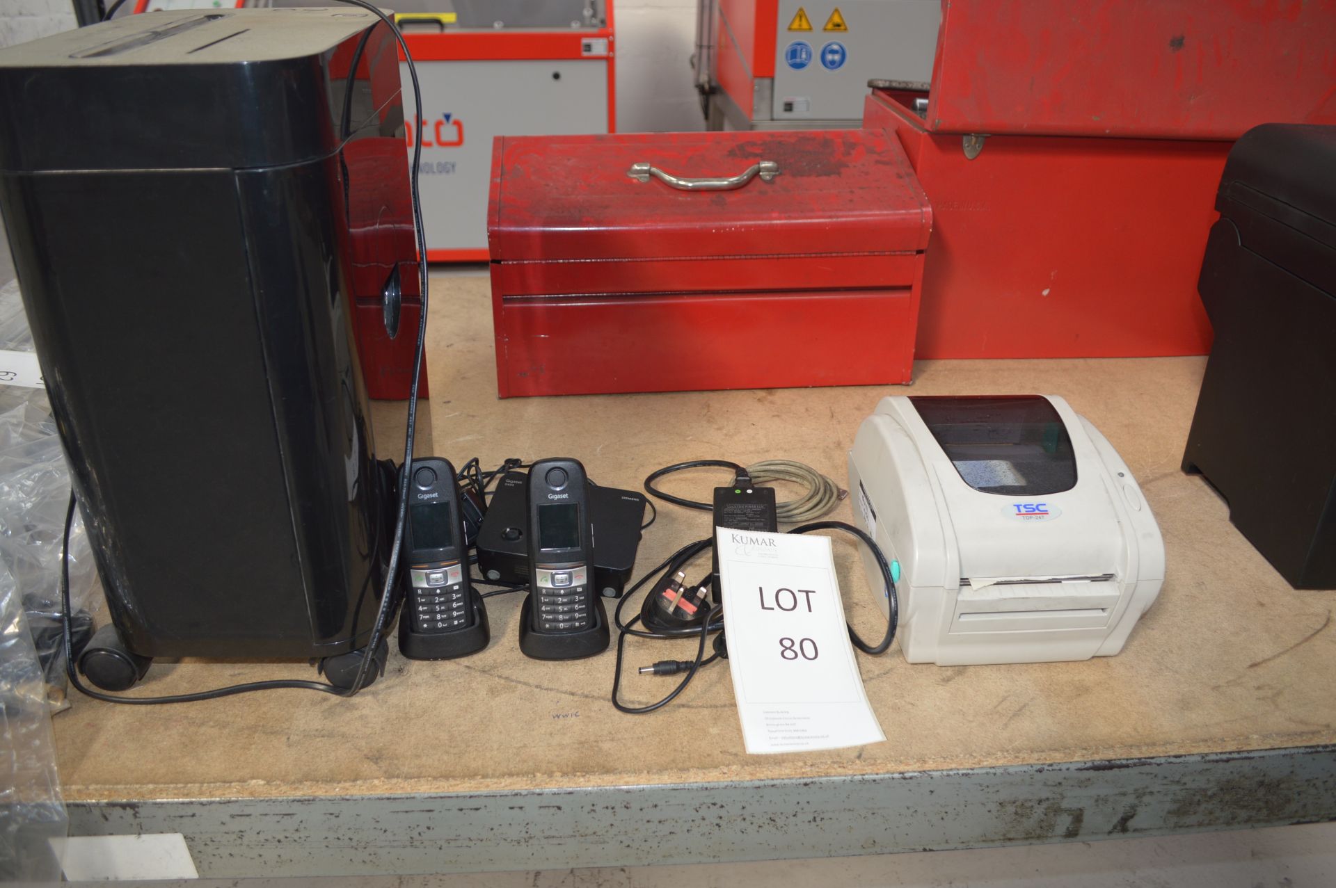 TSC Label Printer TDP-247 2 Gigaset Phones Complete With Chargers Q Connect Cross Cut 10 Shedder (