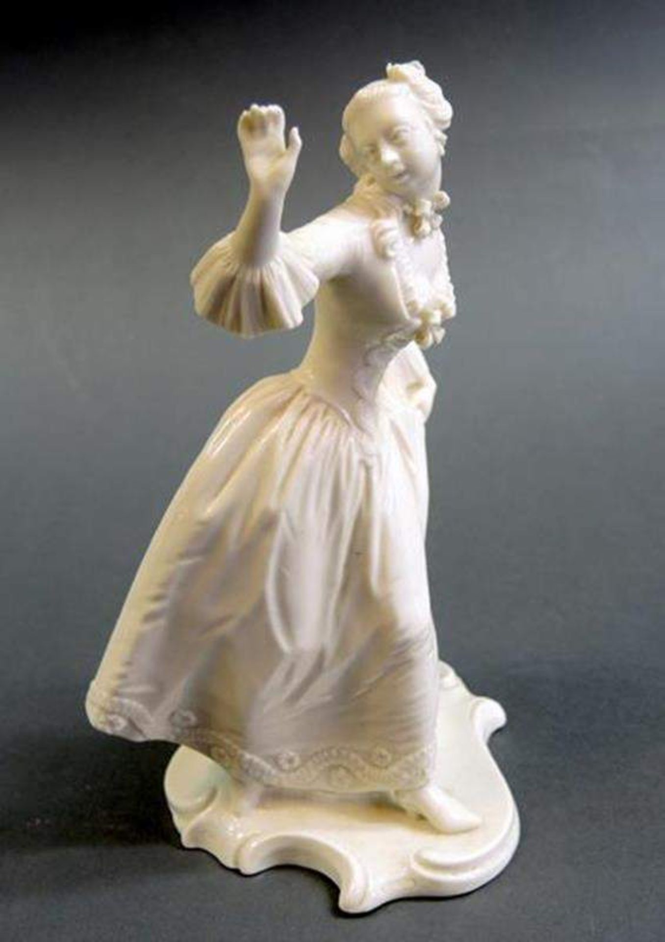 Nymphenburg Porzellanfigur, LedaNymphenburg Porzellanfigur, Leda aus der Commedia dell'arte,