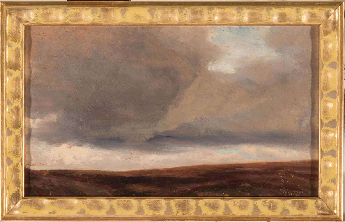 Hoffmann-Fallersleben, Franz Weimar 1855 - 1927 Berlin, Wolkenstudie über niedrigem Horizont bei