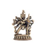 Gott Shiva, Nepal 19.Jh. Bronze, goldfarben patiniert. H.: 12 cm.