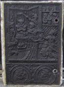 Ofenplatte mit biblischer Szene, um 1750 Eisen. H.: 75 cm, Br.: 50 cm.