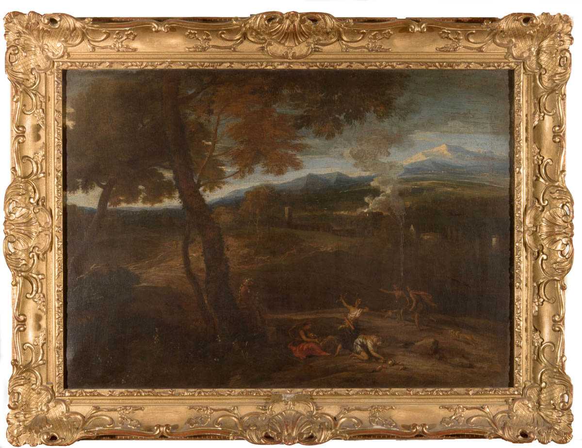 Poussin (Dughet), Gaspard 1613 - Rom - 1675 ebenda. Italienischer Landschaftsmaler. Gemälde u.a.