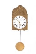 Comtoise-Uhr, Adam Dold, Montereau um 1870 Metallgehäuse, Schauseite mit geprägter Metallplatte
