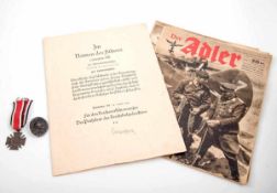 Konvolut mit Zeitschrift "Der Adler", uvm. 3.Reich 4 Zeitschriften Juni, August, September und