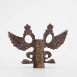 Fahnenspitze, Rußland 19.Jh. Bronze. Spitze mit russischem Doppeladler. H.: 9 cm.