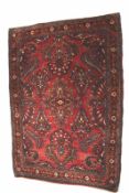 Teppich Sarough, 1. Hälfte 20. Jahrhundert 145 x 102 cm, 360.000 Knoten pro Qm, Flor aus