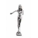 Kühlerhaubenfigur, Art déco, 1920er Jahre Nude Lady Nymph Car Mascot Hood Ornament, für