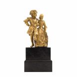 du Bois, J. Pariser Bildhauer 19. Jh., Paar in Renaissance-Tracht. Bronze, vergoldet. Rücks. sign.