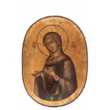 Ikone , Russland um 1800 Ikone Muttergottes in Deesis-Haltung, Eitempera auf Holz, 38,5 x 29,5 cm,