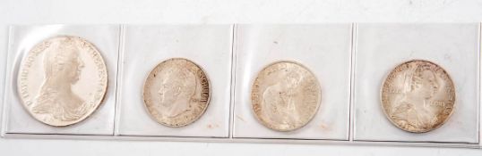 4 Österreichische Gedenk- Münzen 2 Maria Theresia-Münzen, 150 Jahre Technische Hochschule Wien und