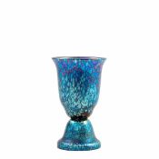 Joh. Loetz Wwe., Klostermühle, Vase Kobaltblaues Glas mit stark lüstrierendem cobalt-papillon-Dekor.