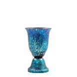 Joh. Loetz Wwe., Klostermühle, Vase Kobaltblaues Glas mit stark lüstrierendem cobalt-papillon-Dekor.