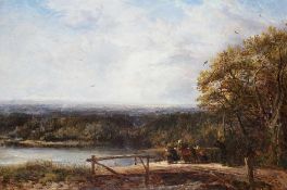 James Webb um 1825 - 1895 London At Redbridge Öl auf Lwd; H 41 cm, B 61 cm; signiert und datiert