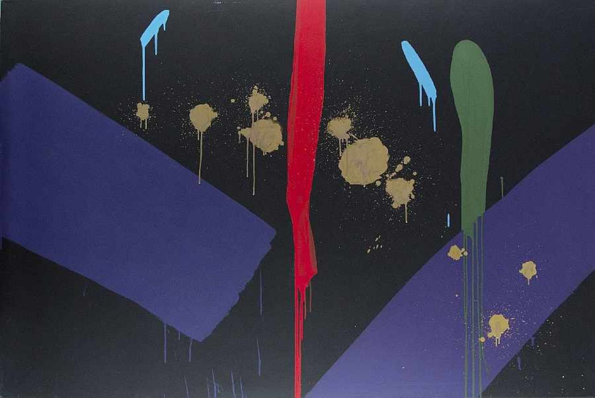 Achim Duchow 1948 Otterndorf - 1993 Düsseldorf Ohne Titel (Farbverläufe) Acryl auf Lwd; H 120 cm,