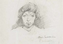 Marie Laurencin 1883 - 1956 Paris L'auteur Bleistiftzeichnung auf Papier, um 1903; H 138 mm, B 190