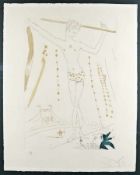 Salvador Dali 1904 - 1989 Figueras/Spanien Seiltänzer in der Manege Farbradierung mit Goldfarbe