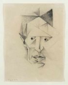Zeichner, Anfang des 20. Jh. Kubistisches Bildnis Bleistift auf Papier; H 175 mm, B 133 mm;