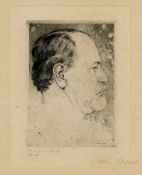 Hermann Struck 1876 - 1944 Sigmund Freud Radierung auf Papier, 1920; H 150 mm, B 110 mm; signiert