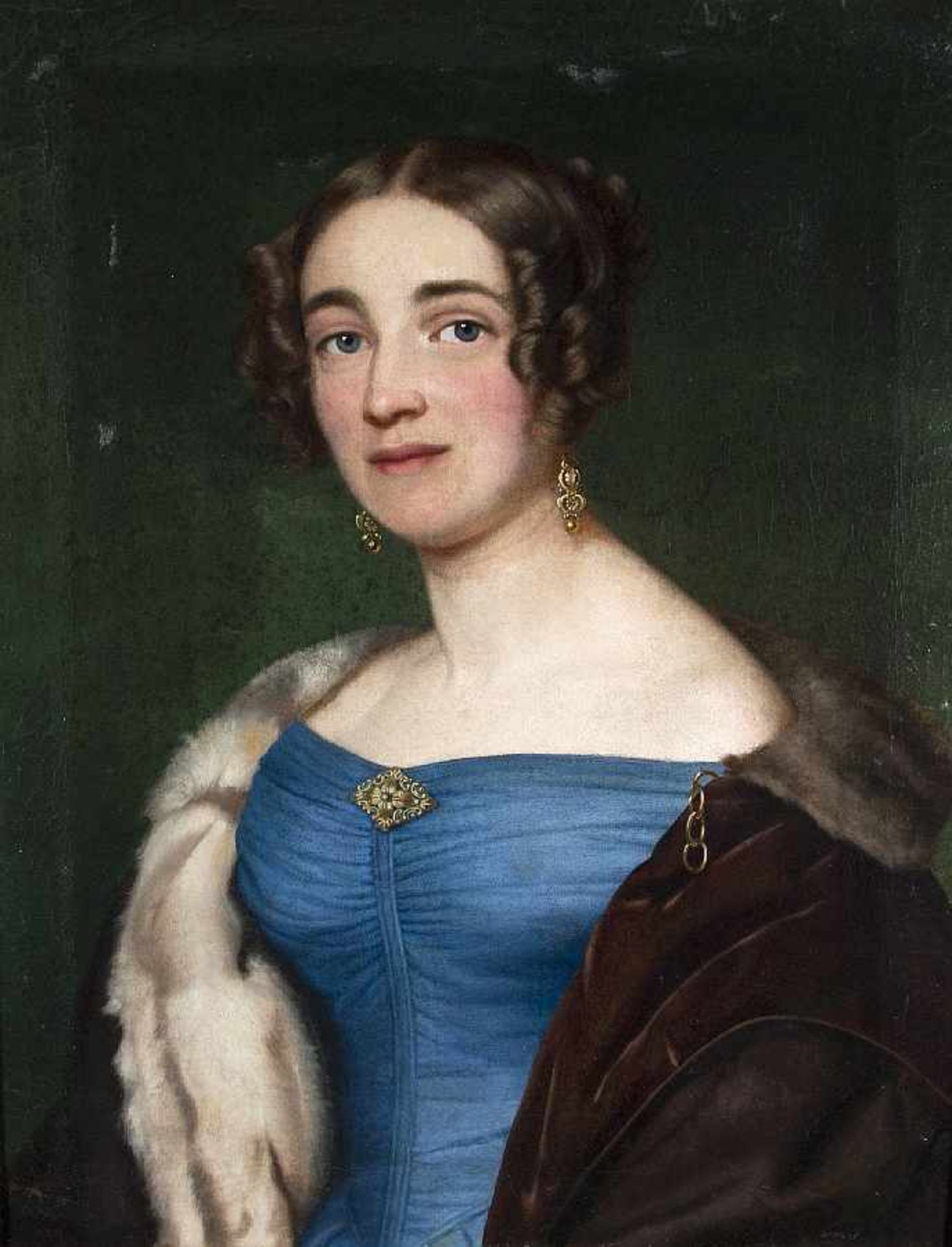 Franz Seraph Stirnbrand 1788 - 1882 Stuttgart Portrait Gräfin Lazansky Öl auf Lwd; H 70 cm, B 55 cm;