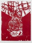 Georg Baselitz 1938 Deutschbaselitz Zero für den Maler Farbaquatintaradierung auf Papier; H 667