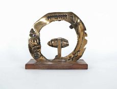Bildhauer der 2. Hälfte des 20. Jh. Ringförmige Skulptur Bronze; H 22 cm, B 26 cm Sculptor of the