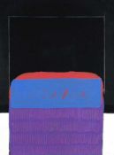 Georg Karl Pfahler Emetzheim 1926 - 2002 Komposition mit blauem Feld Gouache und farbige Kreiden auf