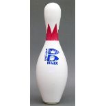 Bowling Pin Amerika, 20. Jh., beschriftet, h 39 cm,