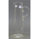 Saftkrug 19.Jh., farbloses Glas, Abriss, h 30 cm,