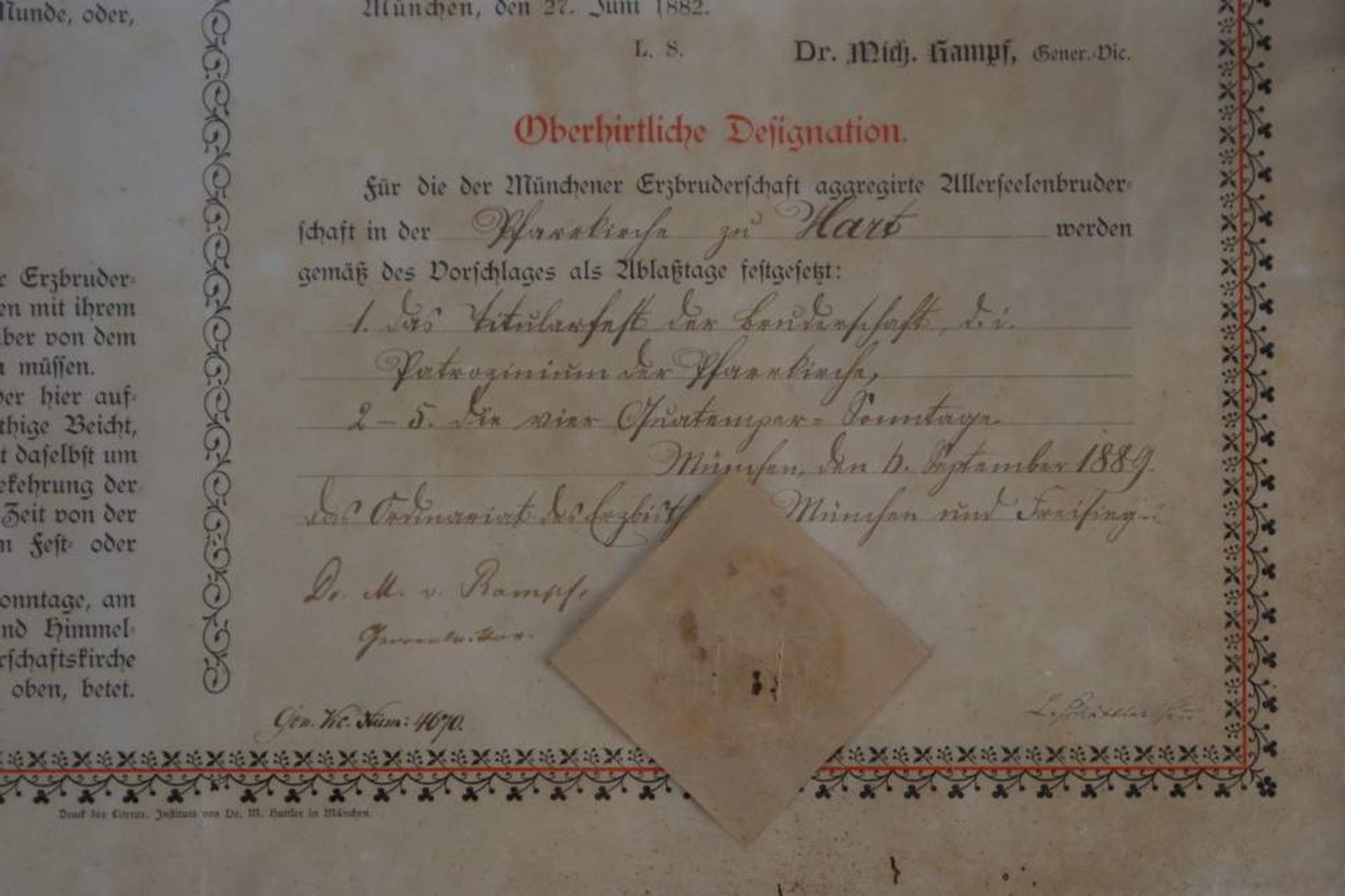 PAAR BIEDERMEIER RAHMENHolz geschnitzt und gefasst, Bildnis mit Stempel und Bezeichnung, min. - Bild 5 aus 6