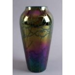 VASE JUGENDSTIL um 1900, Glasvase bunt überfangen, H 26 cm 20.17 % buyer's premium on the hammer