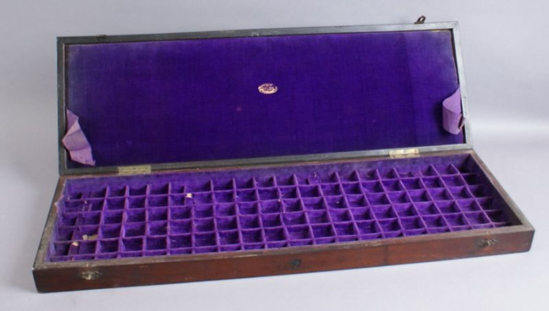 BIEDERMEIER SCHATULLE um 1800, Mahagoni Kassette im Inneren mit Aufteilung, rest.-bed-. 65x21x5,5 cm - Bild 3 aus 3