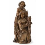 Riemenschneider, Tilman, Werkstatt Um 1510. Hl. Familie. Fragment eines Sippenretabels,