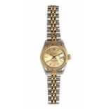 Damenarmbanduhr Rolex, Oyster Perpetual Datejust, Schweiz, 1986. Gold-Edelstahl-Gehäuse und -