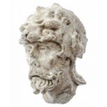 Kopffragment eines Kriegers mit Widderhorn Alexander III.(?). Südeuropa/Spanien, 16. Jh. Bärtiges
