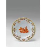 A Berlin KPM porcelain plate from the mythological histories service With gilt mosaic and floral