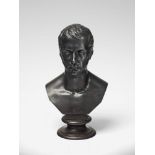 A black patinated cast iron bust of Frederick William III H 17.5 cm. Presumably Royal Prussian