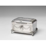 A Berlin silver sugar box. Marks of Friedrich Jacob Stoltz(e), ca. 1780. W 13.5; D 9.5; H 9 cm,