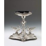 A large Berlin silver table centrepiece made for King Albert I of Saxony. With the royal Saxon coat-