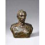 Porträtbüste des Generals Constantin von Alvensleben bronze.Höhe 53 cm. Otto GeyerPorträtbüste des