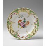 A Berlin KPM porcelain platter from the 2nd Potsdam service The central bouquet in subtle