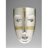 A Berlin partially gilt silver mask. Marks of Hans Markl, ca. 1950. H 25 cm, weight 509 g. The