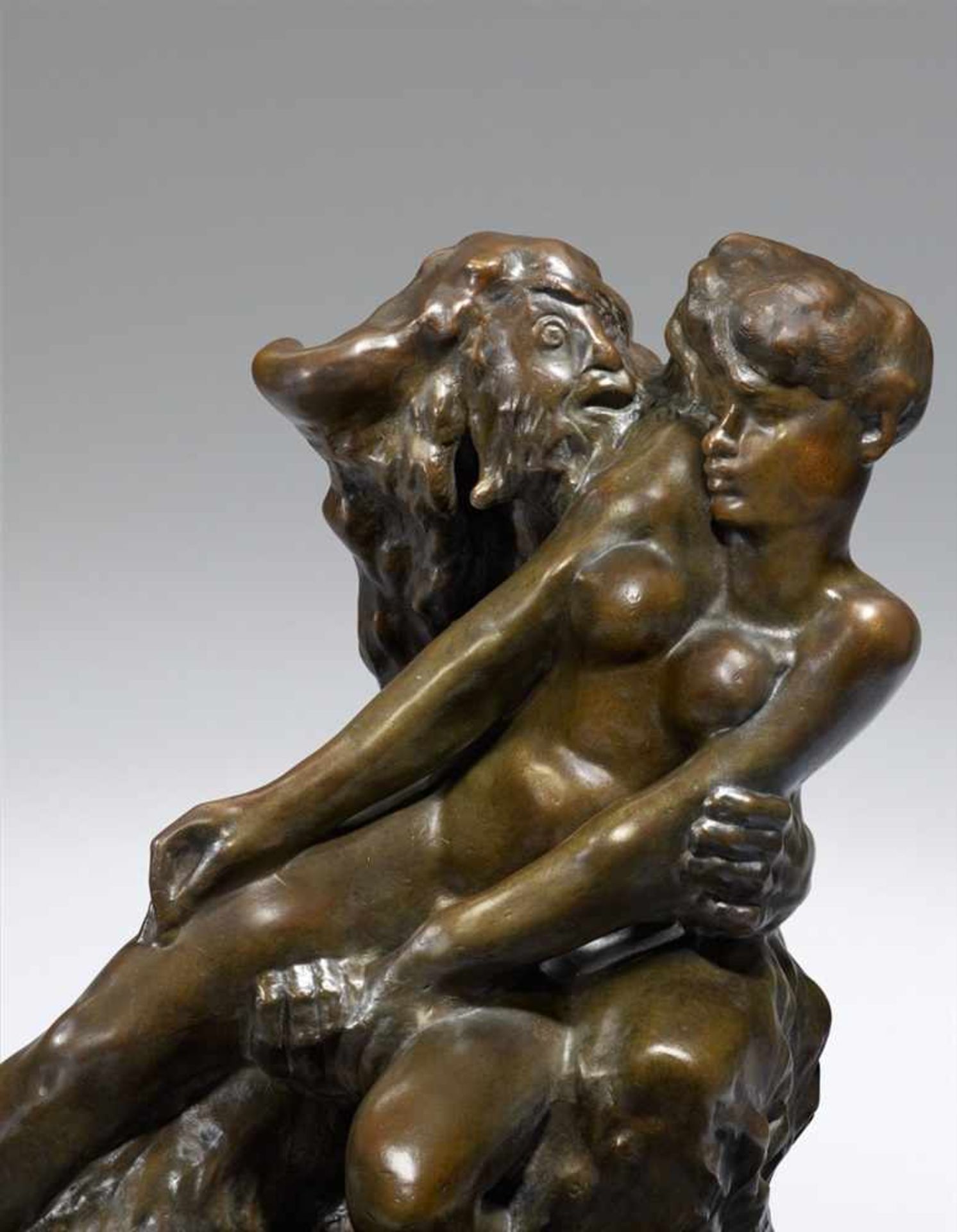 Auguste RodinLe Minotaure, version à base carée (Faune et Nymphe)Bronze nach der Marmorfassung von - Image 3 of 4