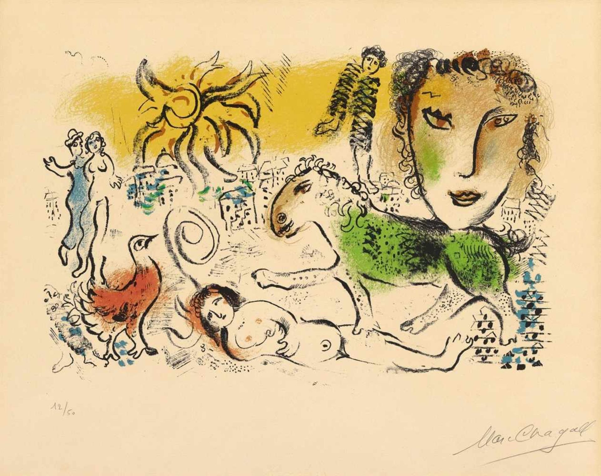 Marc ChagallXXe Siècle, No. Spécial (Chagall Monumental) Original-Farblithographie auf Velin mit