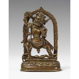 Vajrapani. Bronze. Tibet. 15./16. Jh. Tib. phyag na rdo rje, der furchterregende, bärtige vajra-