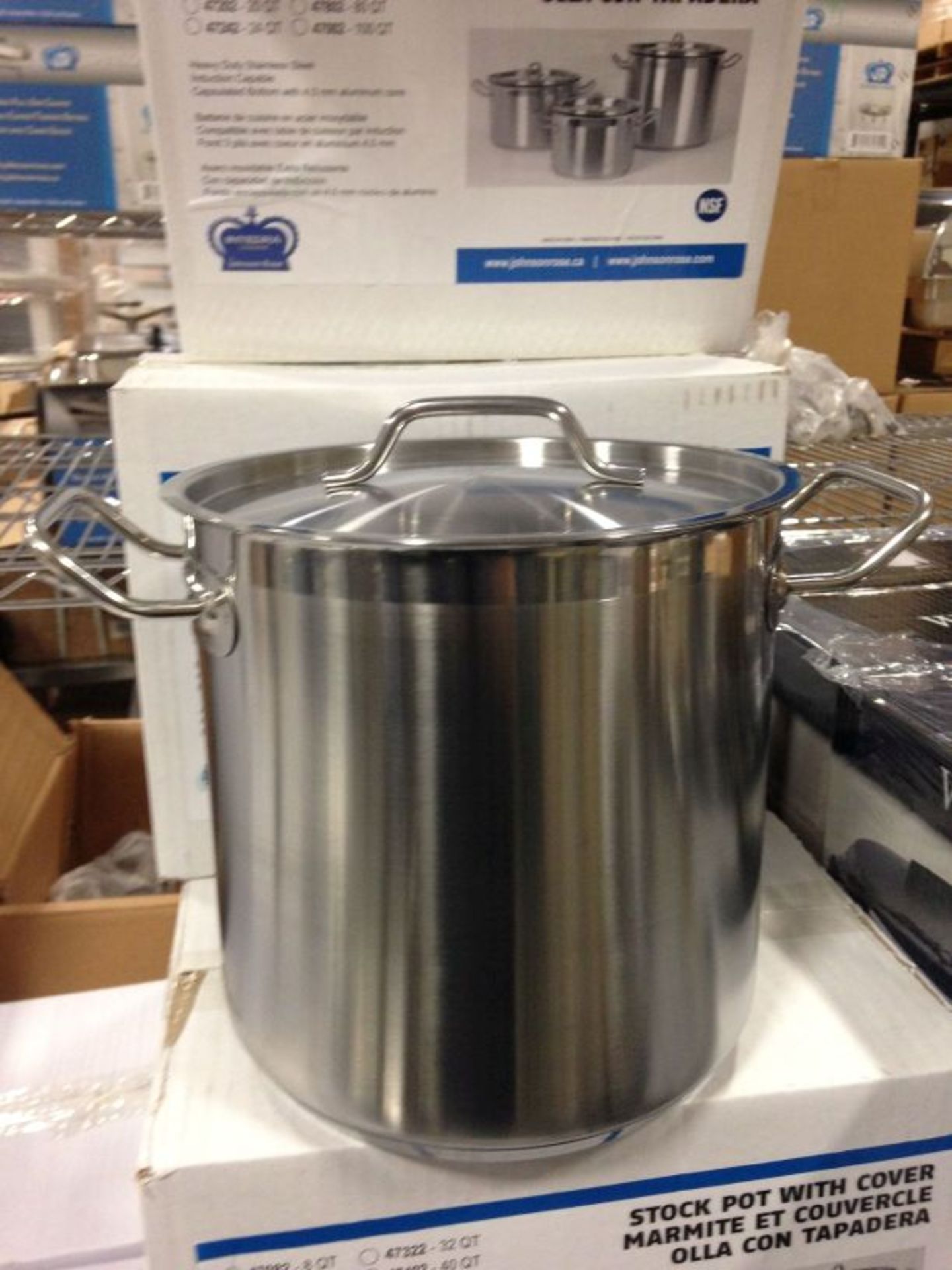 Heavy Duty 8qt Induction Stainless Steel Stock Pot with Lid - Image 2 of 6