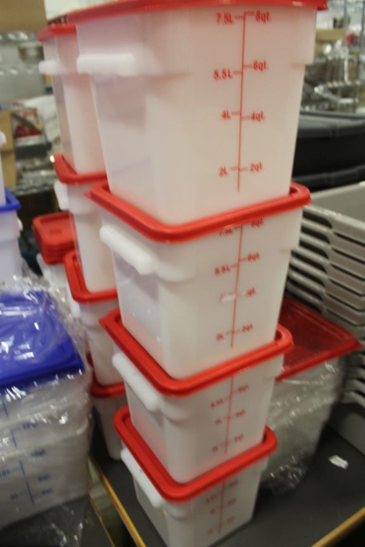 8qt Ingredient Bins with Lids - Lot of 4